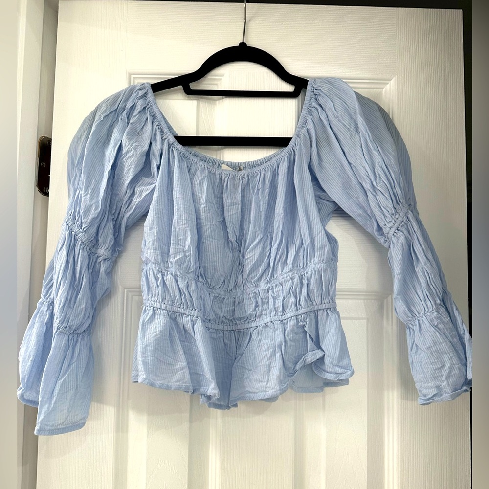 WAYF Cinched Off Shoulder Top